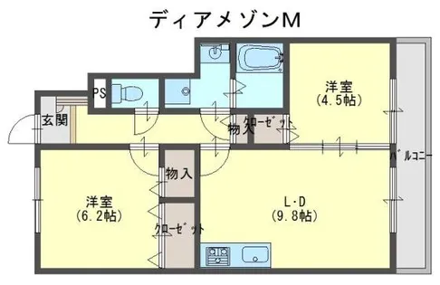 ディアメゾンM【102号室】の間取り