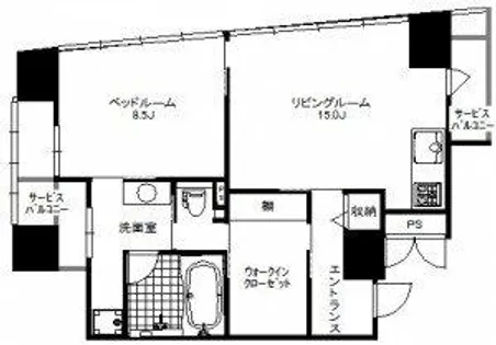 W.O.B.NISHIUMEDA【5階】の間取り