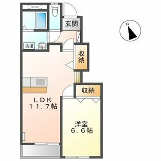 アクトガーデン【103号室】の間取り