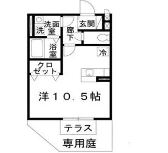 シェルズレイク日根野【B105号室】の間取り