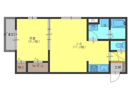 ラ・フォンテ久米田【203号室】の間取り