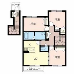 シャーメゾン黒田TMⅢ【2階】の間取り