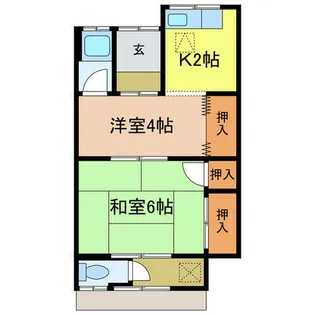 山中文化【102号室】の間取り