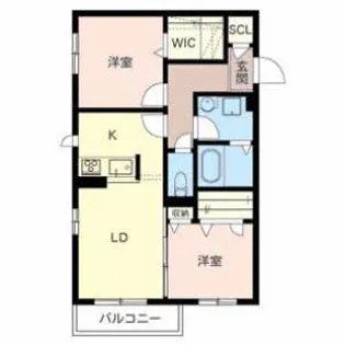 シャーメゾンKOKOMO【208号室】の間取り