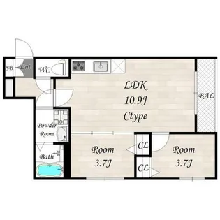 AVANTIO泉佐野【203号室】の間取り