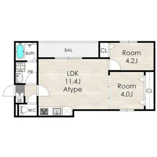 ルクレール泉佐野Ⅱ【301号室】の間取り