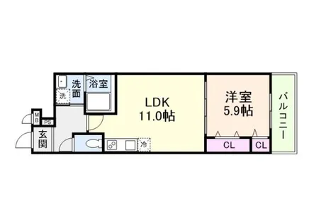 ポートフルール【306号室】の間取り
