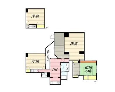 サンジミニアーノ・ハウス【AB号室】の間取り