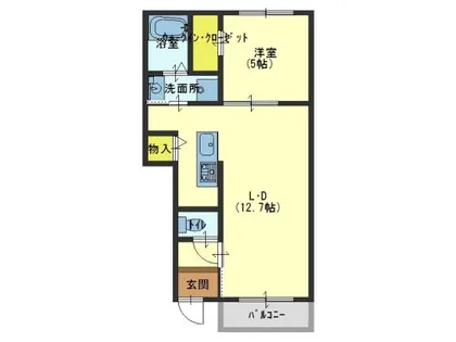 オリーブ羽倉崎A【1階】の間取り