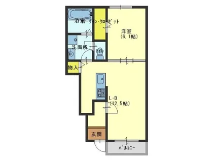 オリーブ羽倉崎B【103号室】の間取り