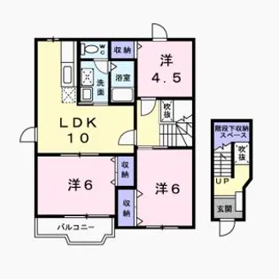みやびA棟【202号室】の間取り
