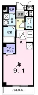 アウル(乾燥機付き)【205号室】の間取り