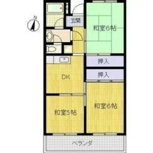 コーポ上町A棟【101号室】の間取り