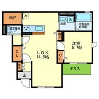 リヴェール2【1階】の間取り