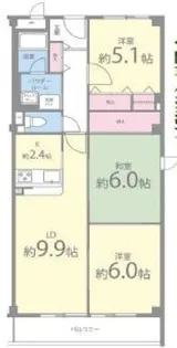 パール久米田【102号室】の間取り