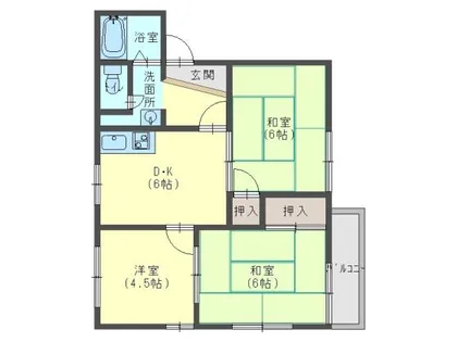 サニーハイム木下【B202号室】の間取り