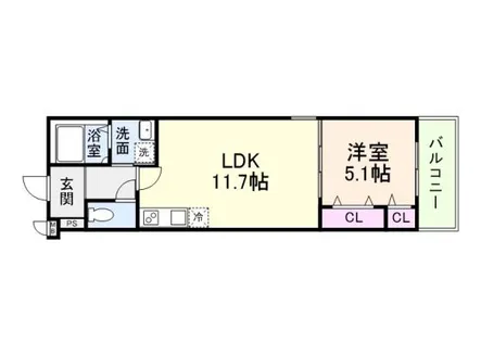 フジパレス鶴原【102号室】の間取り