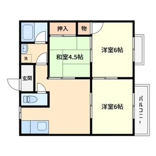 ハイツ山本C【101号室】の間取り