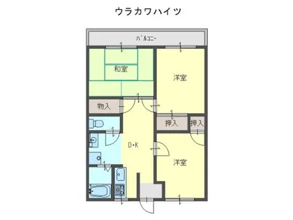 ウラカワハイツ【102号室】の間取り