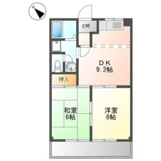 パレスさくらA【106号室】の間取り