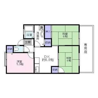 リヴェルテ2【105号室】の間取り