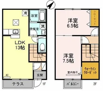 レストヴィラージュ A棟【1階】の間取り