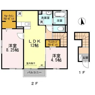 カーサ ヴェルデ【2階】の間取り