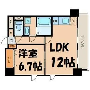 CLAIR HEIWA【5階】の間取り