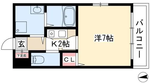 セントラルコート高道【303号室】の間取り