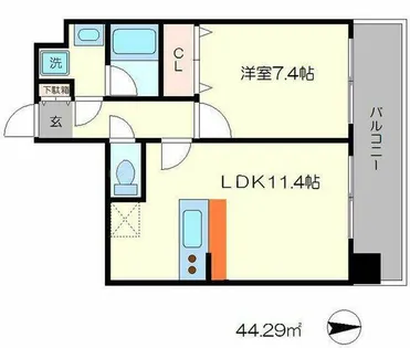 KDXレジデンス西大路【6階】の間取り