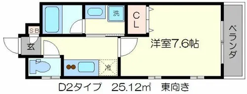 ベラジオ京都西院ウエストシティ【2階】の間取り