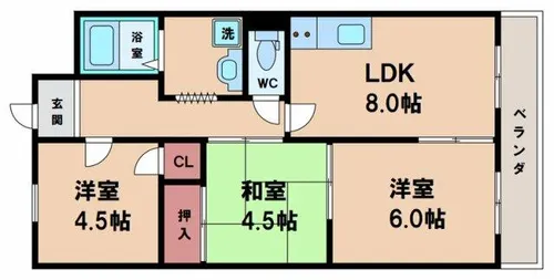 コーポスタンレー【4階】の間取り