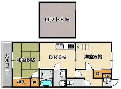 ベルメゾン【204号室】の間取り