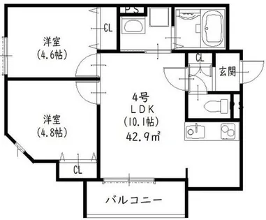 大阪府寝屋川市明和2丁目【アパート】の間取り
