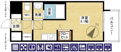 セレニテ十三ミラク【4階】の間取り