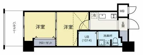 No67BENEFIT21博多【516号室】の間取り