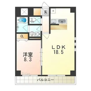 コプリー キタハナダ【8階】の間取り
