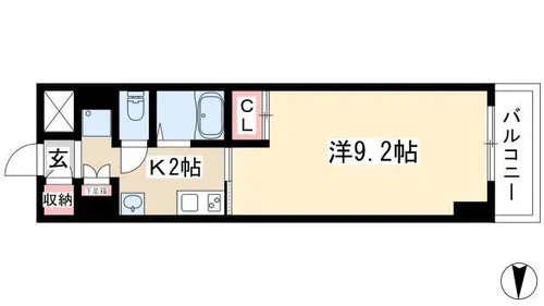 HF久屋大通レジデンス【305号室】の間取り