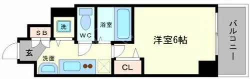 スワンズシティ難波南【10階】の間取り