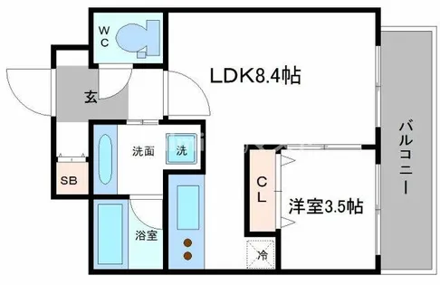 ラブニール西長堀パークフロント【10階】の間取り