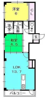 ソレイユ(大箇町)【201号室】の間取り