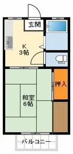 大阪府大阪狭山市池尻中2丁目【アパート】の間取り