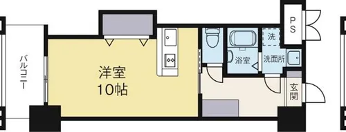 ロイヤル渡辺通2 88【6階】の間取り
