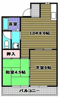 パークサイド寺池台【1階】の間取り