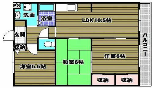 ファミーユ千代田【3階】の間取り
