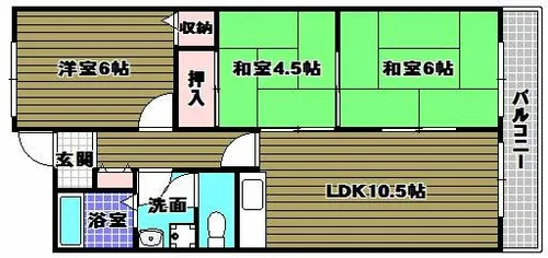 グリーンヒル三日市【2階】の間取り