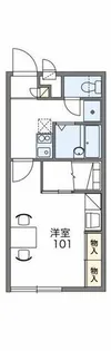レオパレス新堂Ⅱ【1階】の間取り