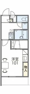 レオパレス平和【3階】の間取り