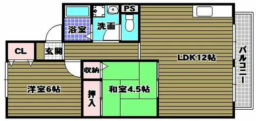 リブセジュール【2階】の間取り