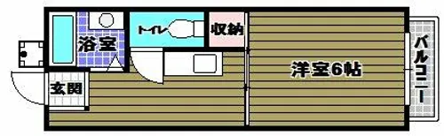 コスモハイツエコー【1階】の間取り